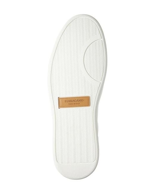 Ferragamo White Adam Low Top Sneaker for men