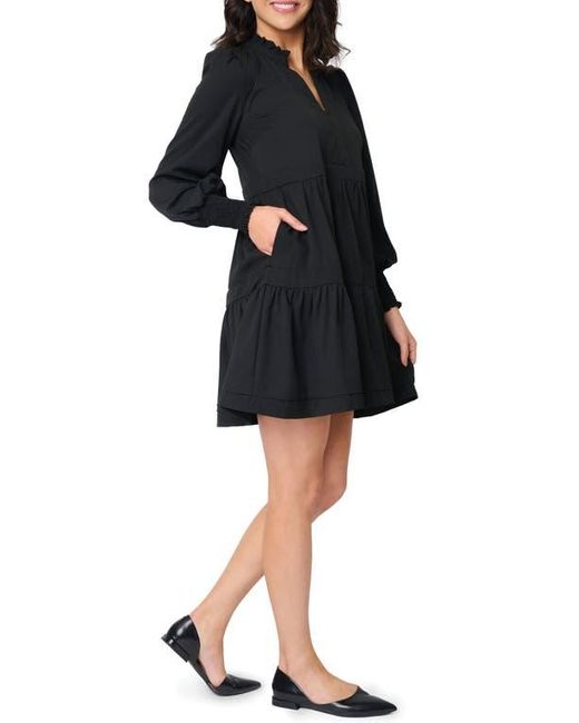 Gibsonlook Black Long Sleeve Minidress