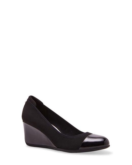 Anne Klein Black Taite Wedge Pump