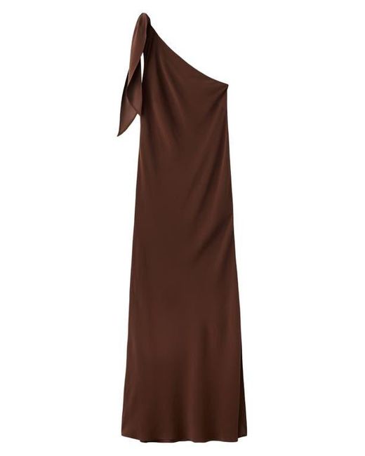 Mango Brown Asymmetric A-Line Dress