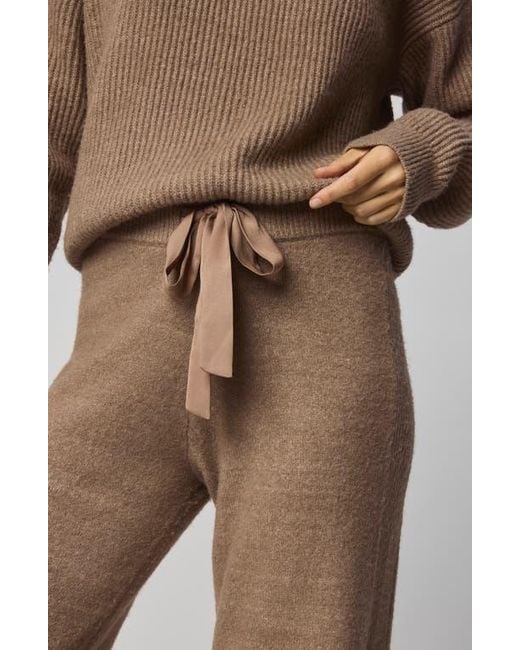 Splendid Brown Stassi Rib Side Sweater Pants