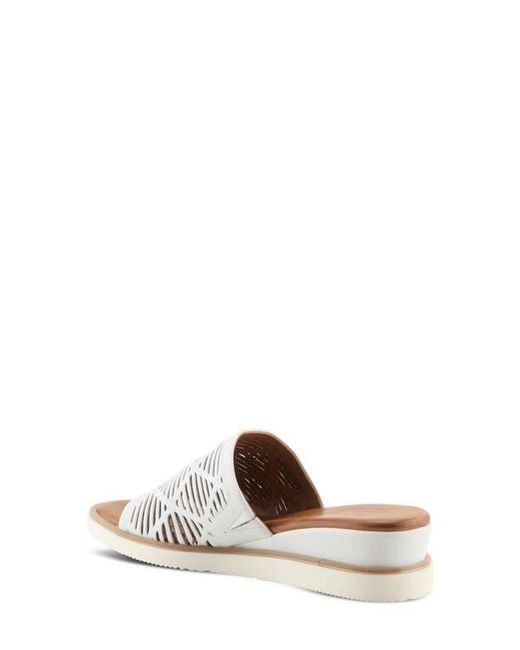 Spring Step White Zali Slide Sandal