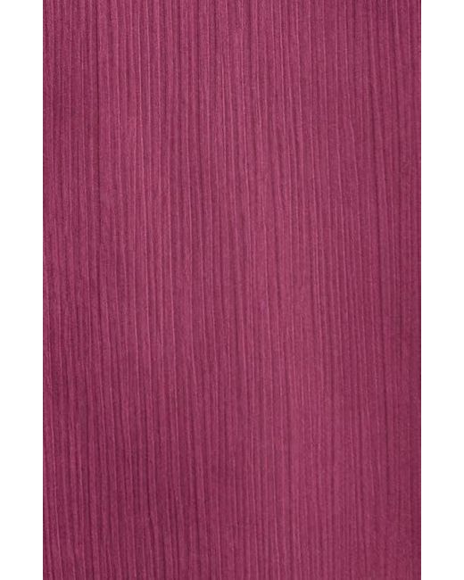 Vince Camuto Purple Tie Front Satin Top
