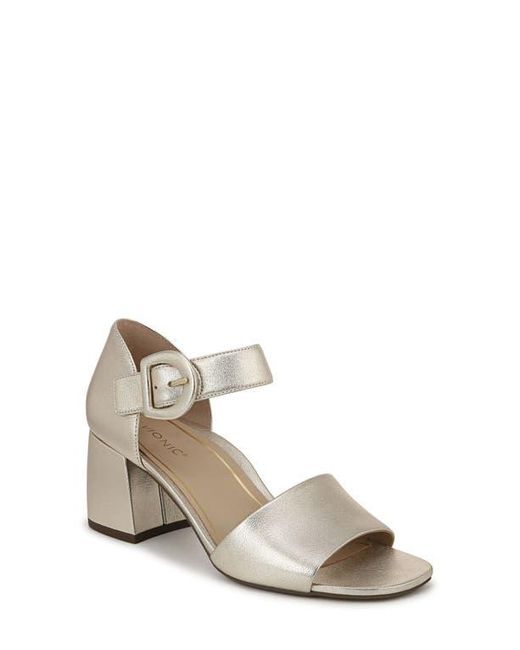 Vionic White Chardonnay Block Heel Sandal