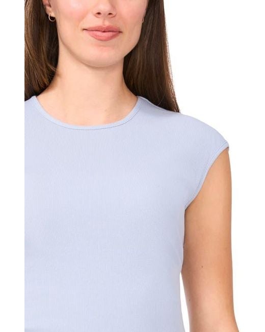 Halogen® Blue Extended Shoulder Sleeveless Top