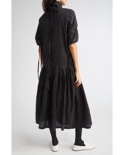 KÚR Black Lace Inset Drop Waist Shift Dress