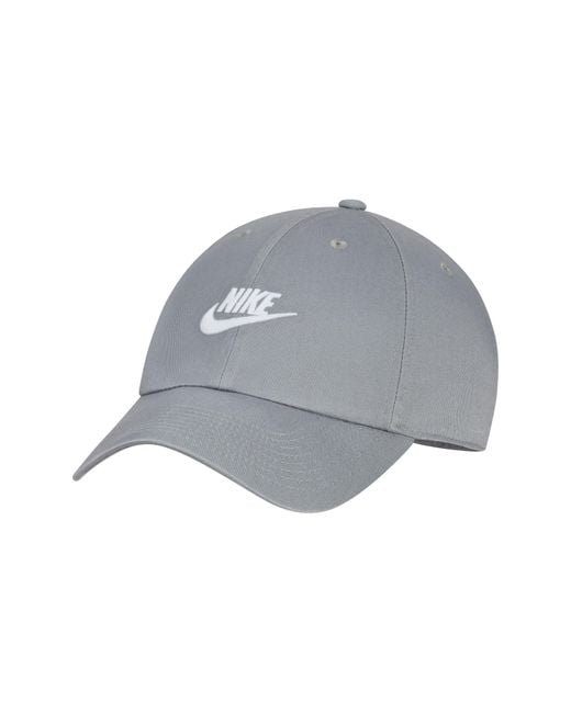 Nike Gray Club Futura Wash Baseball Cap for men