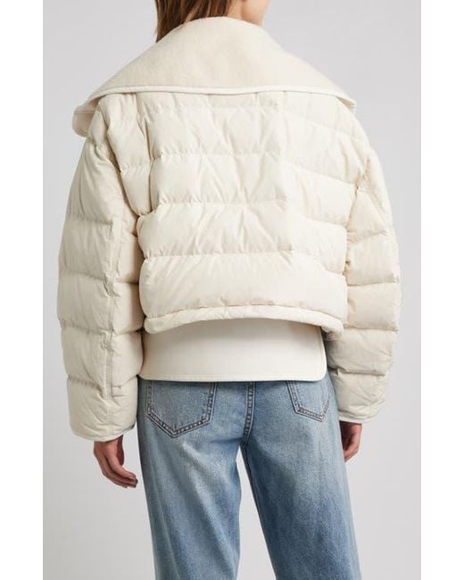 Rag & Bone Natural Gloria Faux Leather & Faux Shearling Down &Feather Fill Jacket