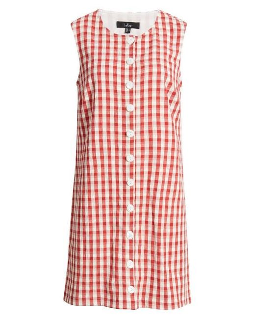 Lulus Red Saylor Gingham Minidress