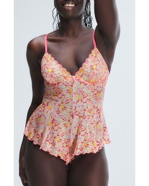 Savage x Fenty Multicolor Sunray Lace Underwire Teddy