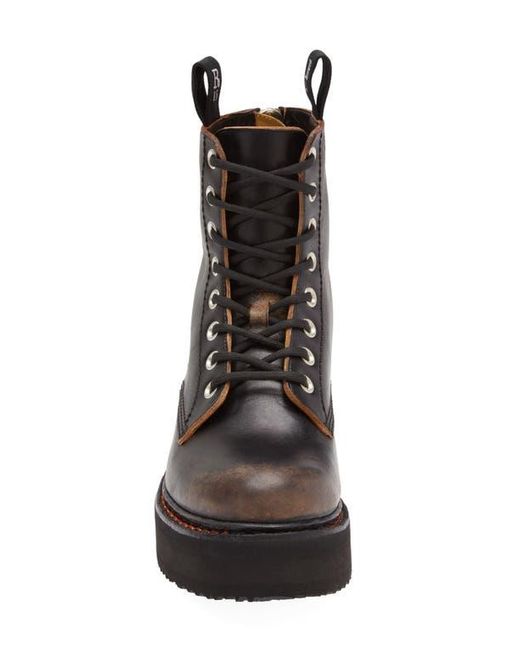 R13 Black Platform Combat Boot