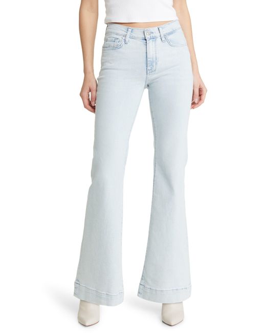 7 For All Mankind Blue Dojo Tailorless Flare Jeans