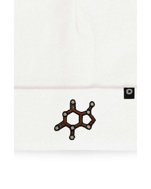 Alix White Molecule Beanie for men