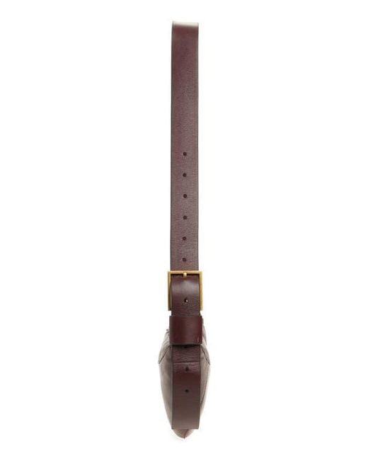 AllSaints Red Luna Leather Crossbody Bag