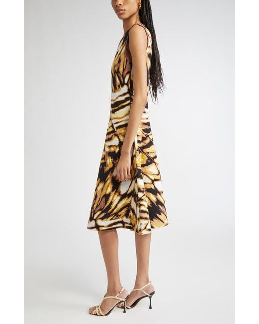 green emerald velvet dress Oscar de la Renta Abstract Butterfly Faille Dress  Runway Catalog