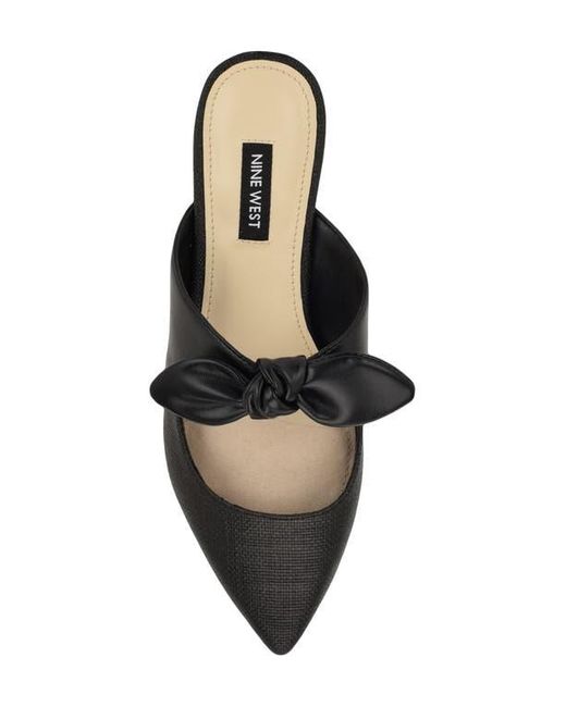 Nine West Black Bowin Pointed Toe Flat