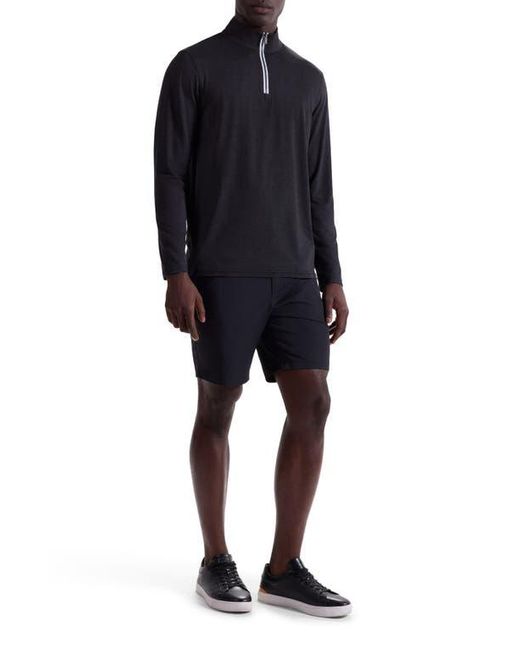Bugatchi Blue Quarter Zip Pullover for men