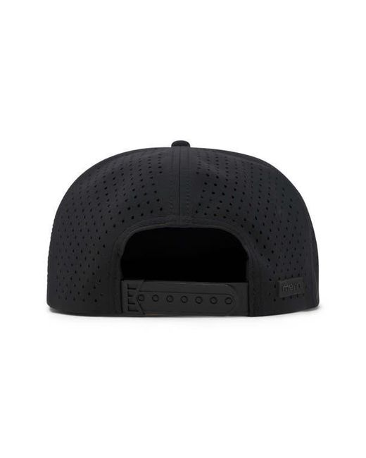 Melin Black Coronado Brick Hydro Performance Snapback Hat for men