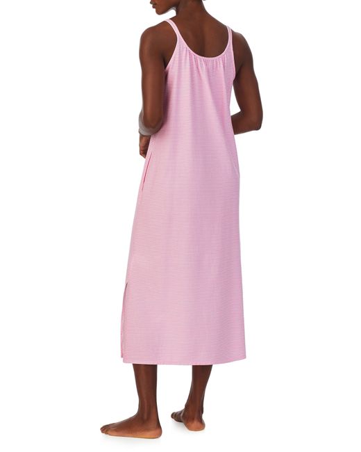 Lauren by Ralph Lauren Pink Sleeveless Cotton Nightgown