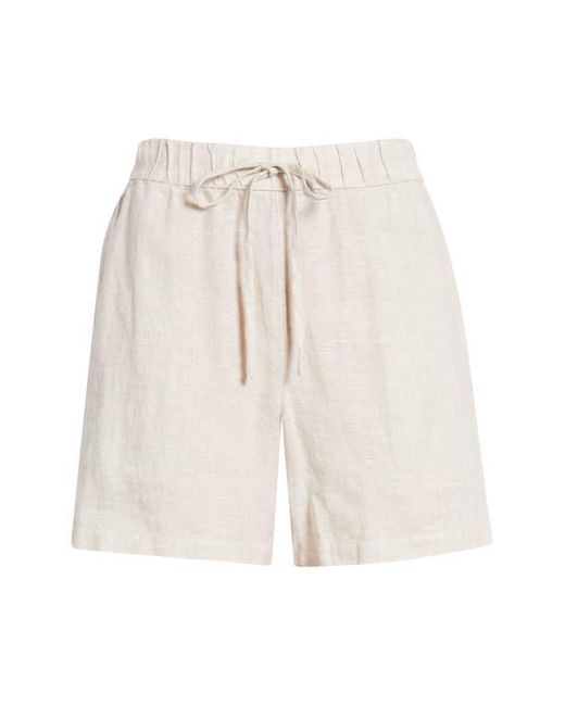 Caslon Natural Linen Drawstring Shorts