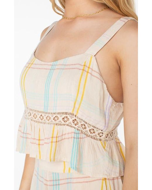 Roxy White Island Time Open Stitch Tank