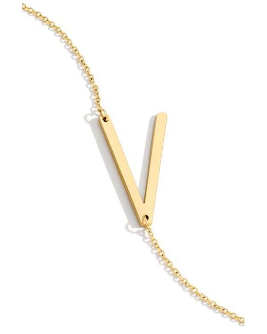 Mint & Lily Metallic Statement Initial Necklace