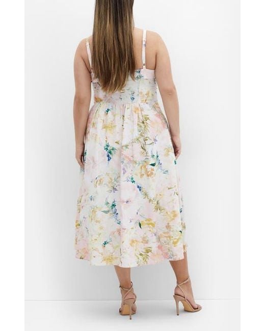 City Chic Multicolor Fit & Flare Dress