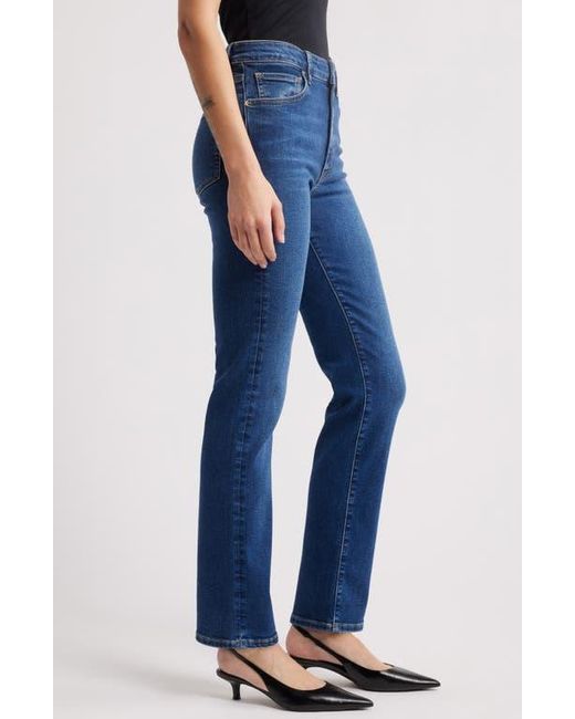 FRAME Blue The Pencil High Waist Slim Straight Leg Jeans