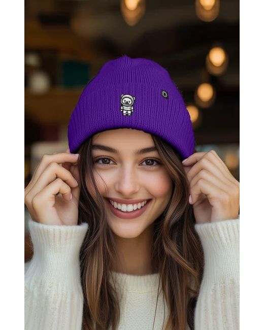 Alix Purple Ice Bear Beanie for men