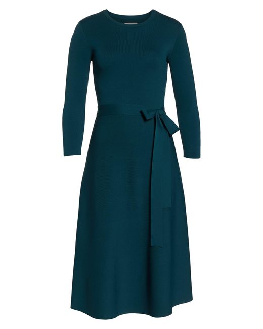 Eliza J Blue Fit & Flare Sweater Dress