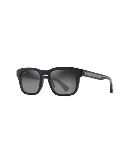 Maui Jim Black Maluhia 52mm Gradient Polarizedplus2 Square Sunglasses for men