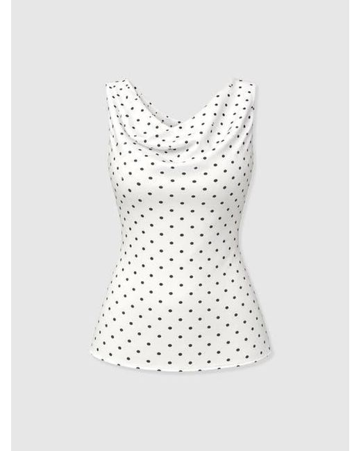 Saint + Sofia White Raye Cowl Cami