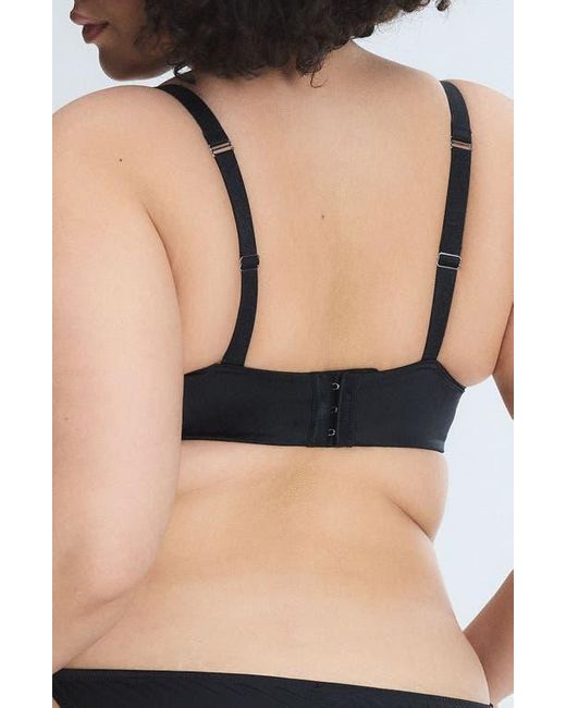 Savage x Fenty Black Slipp Satin Push-Up Plunge Bra
