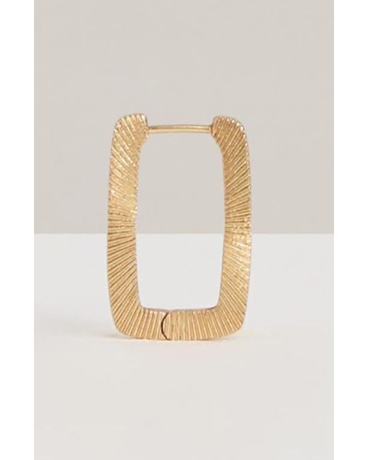 Reiss Metallic Grace Graphic Hoop Earrings