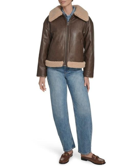 Levi's Brown Reversible Faux Leather & Faux Shearling Jacket