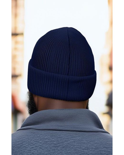 Alix Blue Molecule Beanie for men