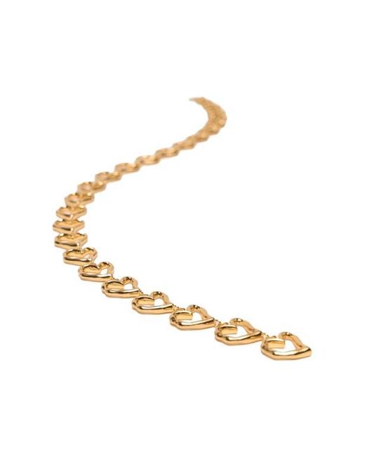 Maje Metallic Plated Heart Necklace