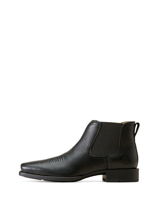 Ariat Black Booker Ultra Square Toe Western Chelsea Boot for men