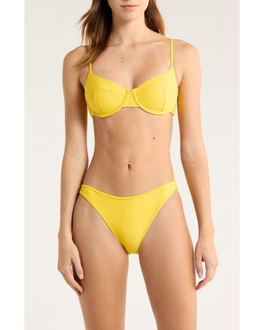 Ramy Brook Yellow Mona Underwire Bikini Top