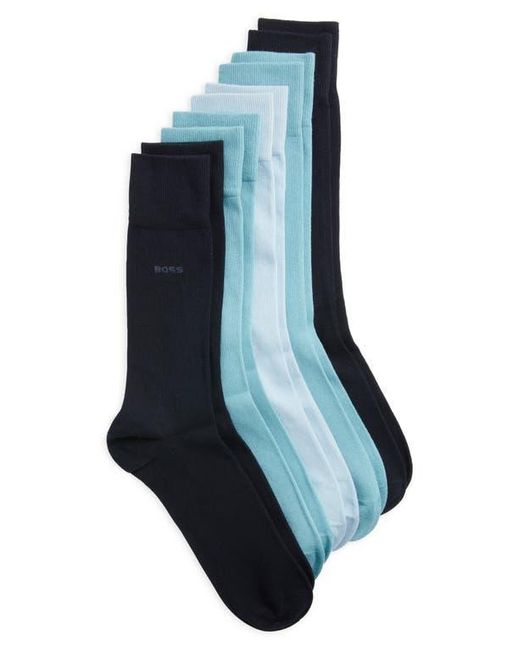 Boss Blue Assorted 5-Pack Crew Socks for men