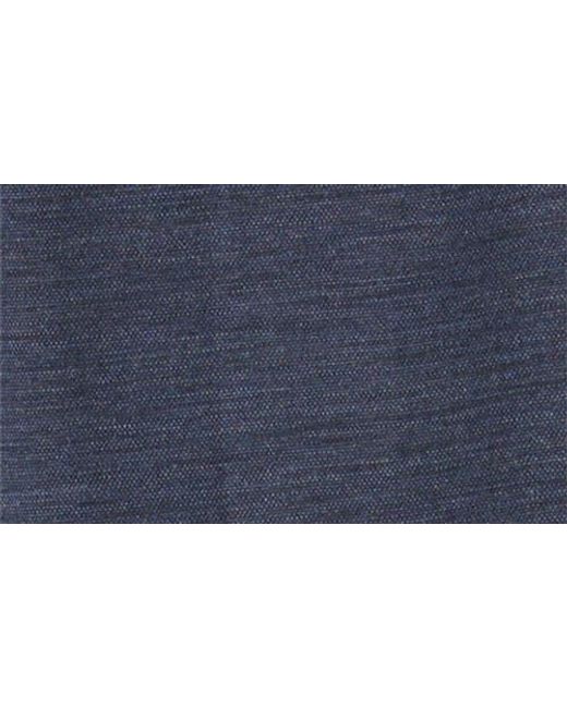 Bugatchi Blue Flat Front Knit Wool Blend Chinos for men