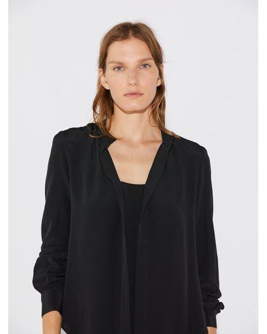Callas Milano Black Olympia Silk Blouse