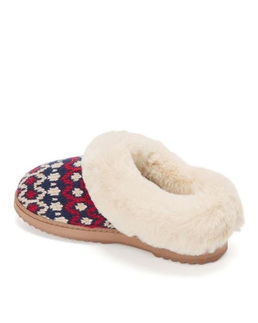 Dearfoams Multicolor Hannah Festive Knit Clog Slipper