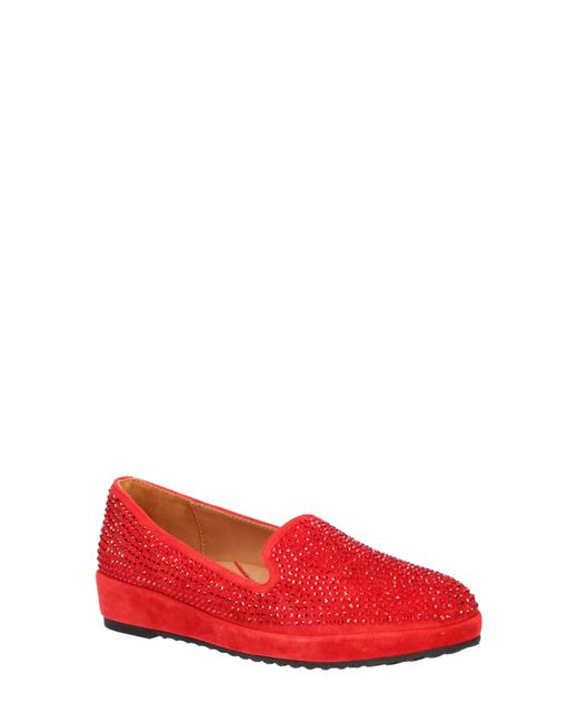 L'amour Des Pieds Correze Embellished Loafer in Red | Lyst