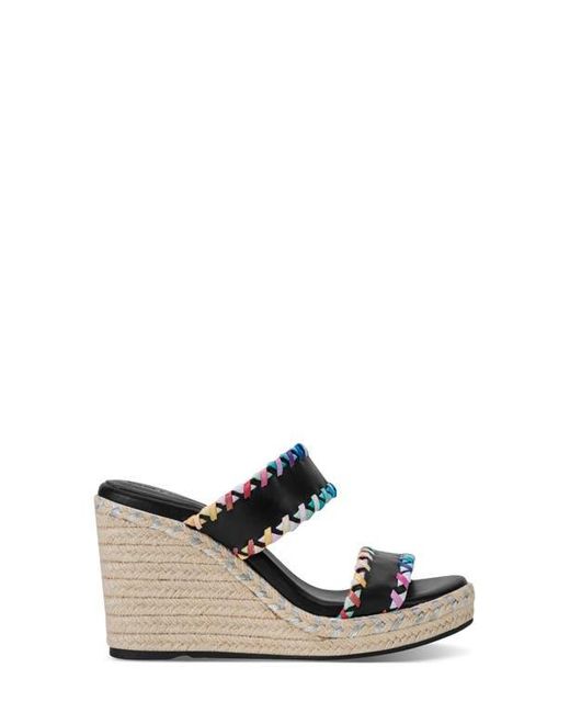 Karl Lagerfeld Black Charcel Wedge Sandal