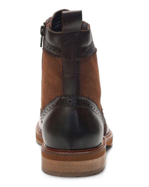 A. Veer Brown Langston Wingtip Boot for men