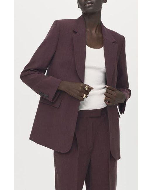Mango Purple Suit Blazer