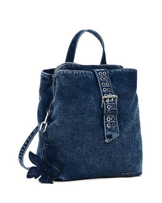 Desigual Blue Mini Denim Backpack