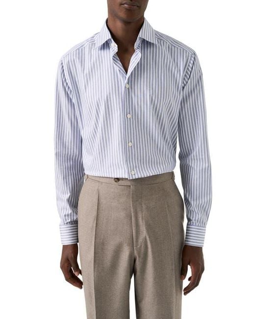 Eton Men's Gray Contemporary Fit Stripe Twill Button-Up Shirt - www.rajagirimanappuram.com Eton Men's Gray Contemporary Fit Stripe Twill Button-Up Shirt - www.rajagirimanappuram.com