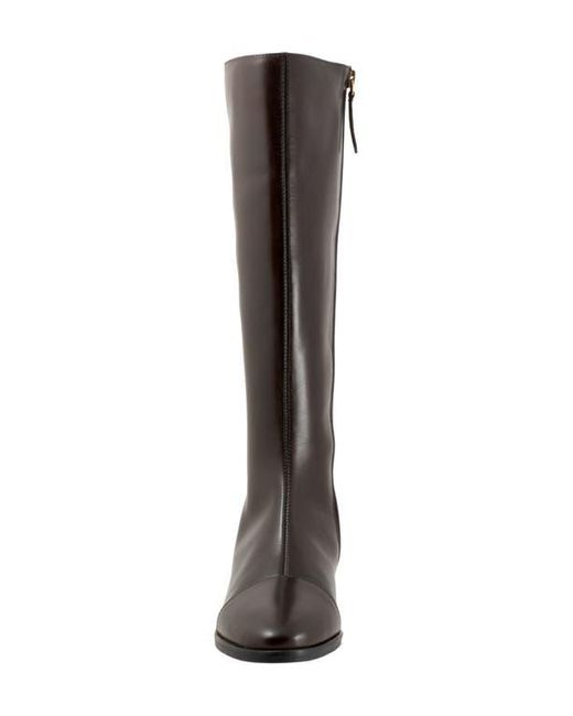 Trotters Black Alexis Cap Toe Knee High Boot
